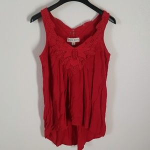 Cute red orange baby doll tank